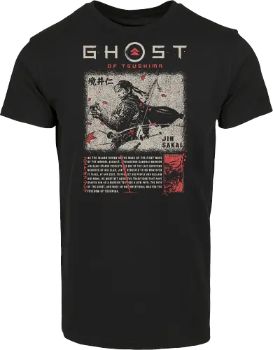 Ghost of Tsushima T-Shirt, Jin Sakai Samurai Design