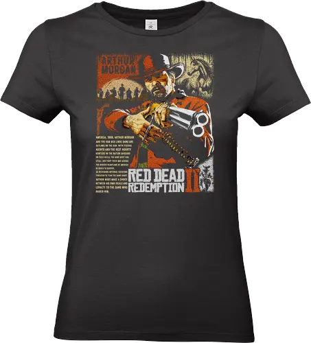 Outlaw Cowboy Graphic T-Shirt – Red Dead Redemption Tee - wild west shirt, loyalti shirt, Artur Morgan, Artur Shirt, Red Dead Redemption, Red Dead Shirt, Outlaw Shirt, Cowboy Shirt, Videogame Shirt, Gift for gamers, gunslinger shirt - Standard T-Shirt (Women)