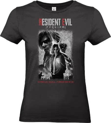 Resident Requiem Evil - Leon kennedy T-shirt - raccoon city, birthday gift, video game tshirt, graphic tshirt, resident merch, retro vintage tee, resident, evil, requiem, grace ashcrotf, leon kennedy, black unisex tshirt, survival horror, umbrella corporation - Standard T-Shirt (Women)
