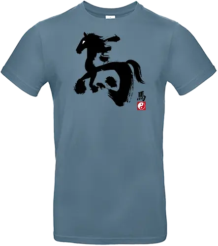Horse Hanzi - chinese new year, china, hanzi, horse, animals, horoscope, japan, asia, retro, art - Standard T-Shirt