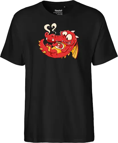 Kaffee Drache - Kaffee, Drache, Comic - Fairtrade T-Shirt