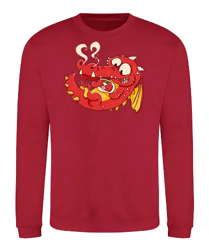 Kaffee Drache - Kaffee, Drache, Comic - Sweatshirt