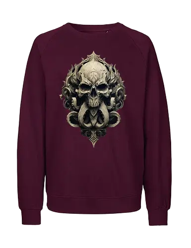 dark warlock - warlock, Pen and Paper, dungeons, d20 dice, dark mage, dragons, dungeon master, wizard, raveloft, dark skull, cthulhu, necromancer - Fairtrade Sweatshirt