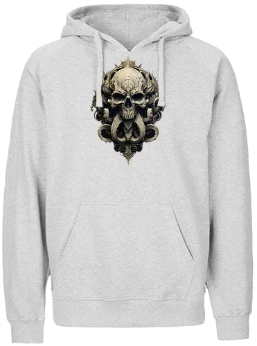 dark warlock - warlock, Pen and Paper, dungeons, d20 dice, dark mage, dragons, dungeon master, wizard, raveloft, dark skull, cthulhu, necromancer - Fairtrade Hoodie