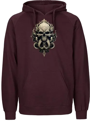 dark warlock - warlock, Pen and Paper, dungeons, d20 dice, dark mage, dragons, dungeon master, wizard, raveloft, dark skull, cthulhu, necromancer - Fairtrade Hoodie