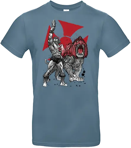 Prince Adam and battle cat sumi e - masters of the universe, he man, skeletor, castle of Grayskull, retro, vintage, animation movies, 80s, 90s - Standard T-Shirt