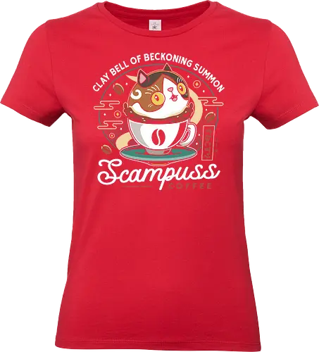 Scampuss Coffee Emblem - nioh, nioh 2, nioh 3, samurai, scampuss, sudama, japan, onryoki, ninja, fantasy, video game, gaming, gamer, rpg, coffee - Standard T-Shirt (Women)
