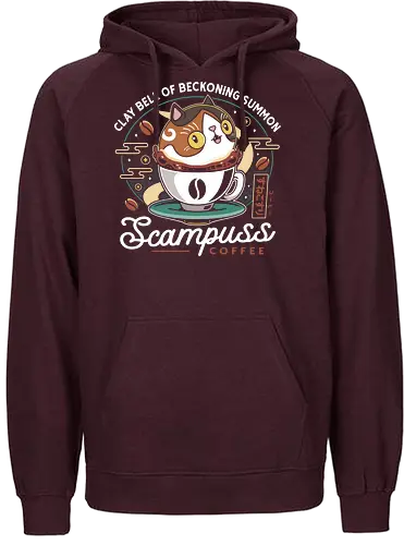 Scampuss Coffee Emblem - nioh, nioh 2, nioh 3, samurai, scampuss, sudama, japan, onryoki, ninja, fantasy, video game, gaming, gamer, rpg, coffee - Fairtrade Hoodie