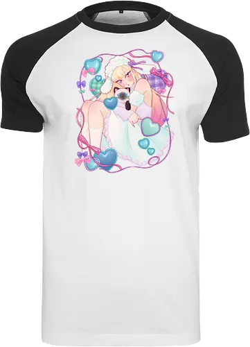 Kawaii Kaiwai - kawaii, anime, bisque doll, pastel - Raglan T-Shirt