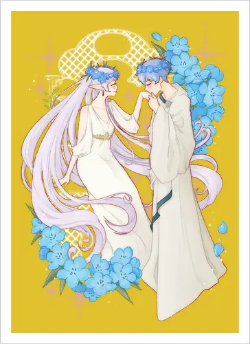 Our Journey - cute, anime love, frieren, anime, manga, himmel - Artprint