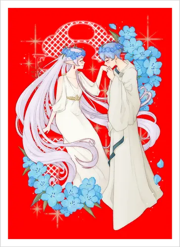 Our Journey - cute, anime love, frieren, anime, manga, himmel - Artprint