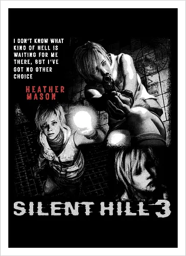 Vintage Silent 3 Hill Heather Mason T-Shirt, Bootleg Style