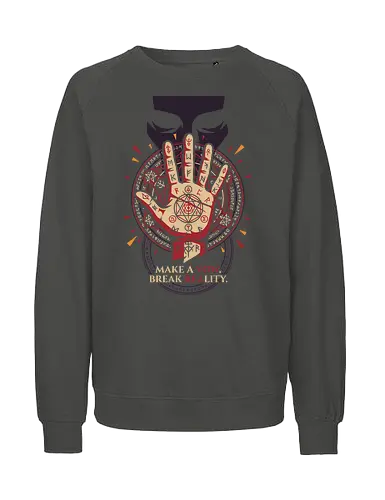 Make a Vow - make a vow shirt, break reality t-shirt, sorcery ritual graphic tee, anime summoning circle apparel, occult runes clothing, jujutsu inspired streetwear, alchemical seal design, mystical hand graphic top, dark fantasy anime merch, esoteric symbol t-shirt, cursed energy apparel, ancient sorcery fan art, burgundy and cream anime shirt, supernatural contract clothing, geek culture fashion, stylish otaku streetwear, anime protagonist gift, arcane magic graphic tee, ritualistic anime design - Fairtrade Sweatshirt