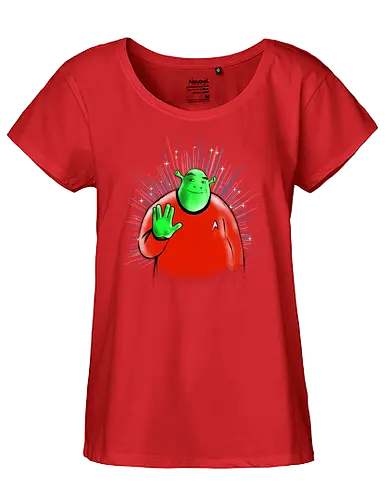 Star Monster - mash up, funny, ogre, scifi, television, fantasy movie - Fairtrade Girl Shirt
