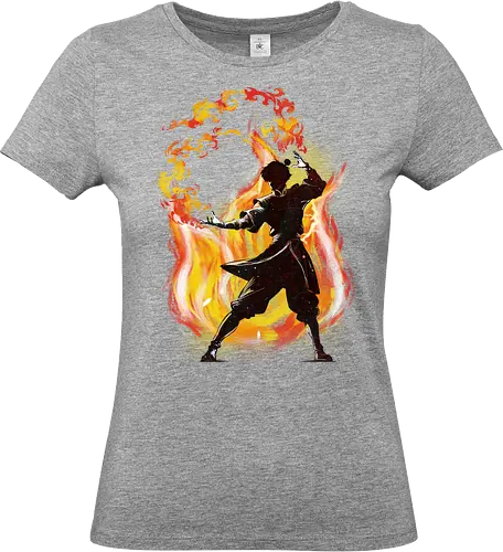 Dancing with fire - avatar the last air bender, Fire Nation, Prince Zuko, tv show, anime, television, fantasy, cute, kids, Aang - Standard T-Shirt (Women)