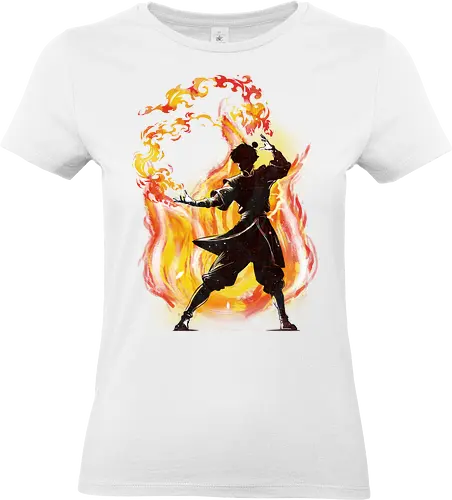 Dancing with fire - avatar the last air bender, Fire Nation, Prince Zuko, tv show, anime, television, fantasy, cute, kids, Aang - Standard T-Shirt (Women)