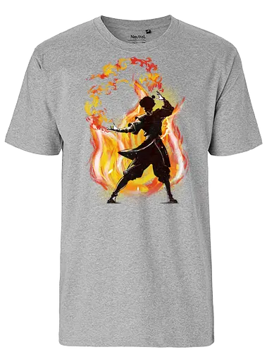Dancing with fire - avatar the last air bender, Fire Nation, Prince Zuko, tv show, anime, television, fantasy, cute, kids, Aang - Fairtrade T-Shirt