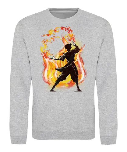Dancing with fire - avatar the last air bender, Fire Nation, Prince Zuko, tv show, anime, television, fantasy, cute, kids, Aang - Sweatshirt