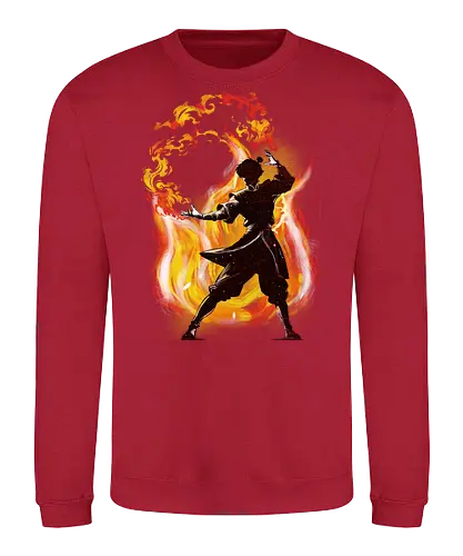 Dancing with fire - avatar the last air bender, Fire Nation, Prince Zuko, tv show, anime, television, fantasy, cute, kids, Aang - Sweatshirt