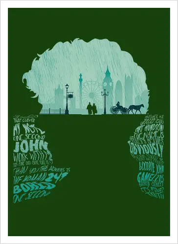 Sherlock BBC - London Silhouette 221B Baker Street