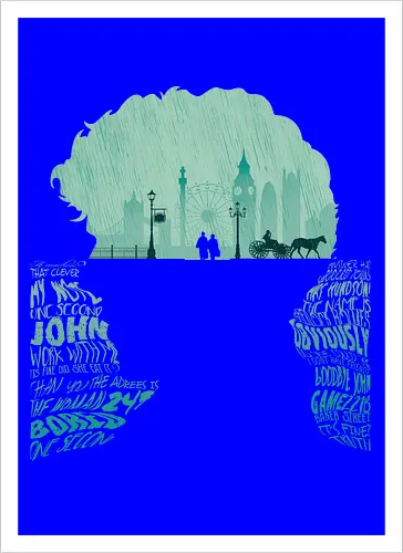 Sherlock BBC - London Silhouette 221B Baker Street