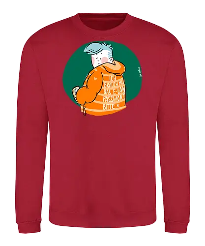E-Lan - Ringelpulliweisheit, Ringelpulli, Spruch, Weisheit, Lebensweisheit, handgezeichnet, Augeanhirn - Sweatshirt