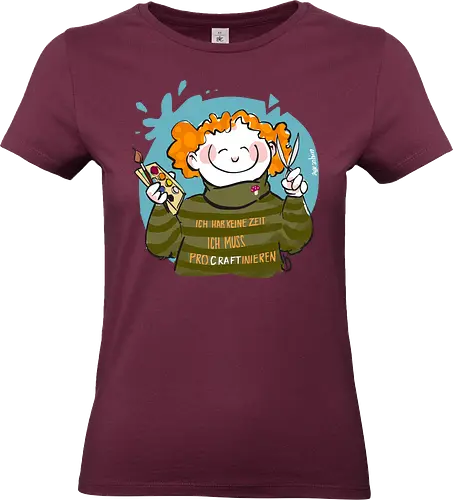 ProCRAFTinieren - Ringelpulliweisheit, Ringelpulli, Spruch, Weisheit, Lebensweisheit, handgezeichnet, Augeanhirn - Standard T-Shirt (Women)