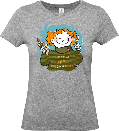 ProCRAFTinieren - Ringelpulliweisheit, Ringelpulli, Spruch, Weisheit, Lebensweisheit, handgezeichnet, Augeanhirn - Standard T-Shirt (Women)