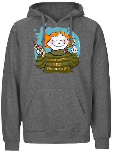 ProCRAFTinieren - Ringelpulliweisheit, Ringelpulli, Spruch, Weisheit, Lebensweisheit, handgezeichnet, Augeanhirn - Fairtrade Hoodie