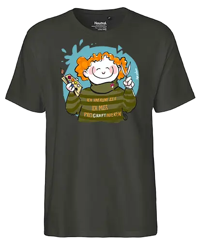 ProCRAFTinieren - Ringelpulliweisheit, Ringelpulli, Spruch, Weisheit, Lebensweisheit, handgezeichnet, Augeanhirn - Fairtrade T-Shirt