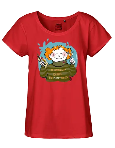 ProCRAFTinieren - Ringelpulliweisheit, Ringelpulli, Spruch, Weisheit, Lebensweisheit, handgezeichnet, Augeanhirn - Fairtrade Girl Shirt