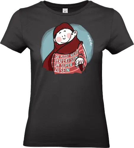 SUPER - Ringelpulliweisheit, Ringelpulli, Spruch, Weisheit, Lebensweisheit, handgezeichnet, Augeanhirn - Standard T-Shirt (Women)
