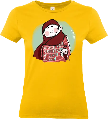 SUPER - Ringelpulliweisheit, Ringelpulli, Spruch, Weisheit, Lebensweisheit, handgezeichnet, Augeanhirn - Standard T-Shirt (Women)
