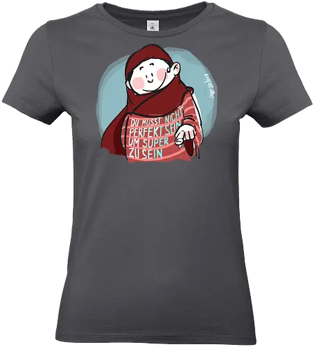 SUPER - Ringelpulliweisheit, Ringelpulli, Spruch, Weisheit, Lebensweisheit, handgezeichnet, Augeanhirn - Standard T-Shirt (Women)