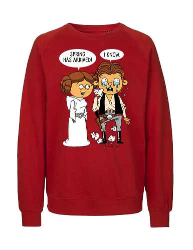 Allergy Wars - Space Opera, Han Solo, Princess Leia - Fairtrade Sweatshirt