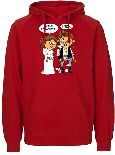 Allergy Wars - Space Opera, Han Solo, Princess Leia - Fairtrade Hoodie