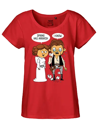 Allergy Wars - Space Opera, Han Solo, Princess Leia - Fairtrade Girl Shirt