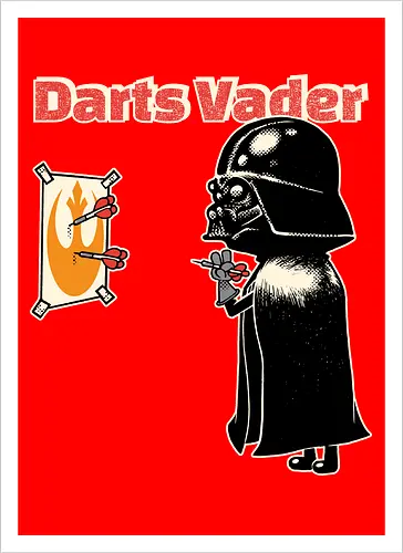 Darts Vader - Space Opera, Villain, Darts - Artprint