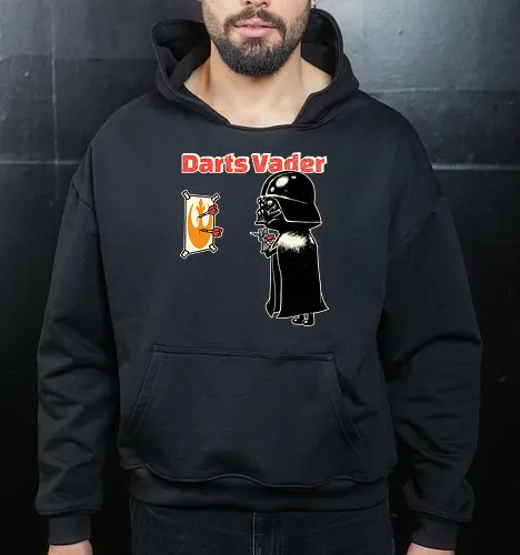 Darts Vader - Space Opera, Villain, Darts - Cropped Hoodie