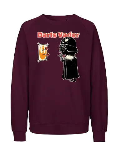 Darts Vader - Space Opera, Villain, Darts - Fairtrade Sweatshirt