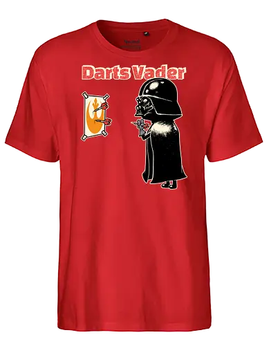 Darts Vader - Space Opera, Villain, Darts - Fairtrade T-Shirt