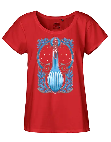 Elf Phial Light Star Potion - Art Nouveau, Elfs, Elf, Phial, Light, Potions, Potion, Star, Medieval, Fantasy, Adventure, Books, Book, Bookworm, Magic, Magical, Movies, Movie - Fairtrade Girl Shirt