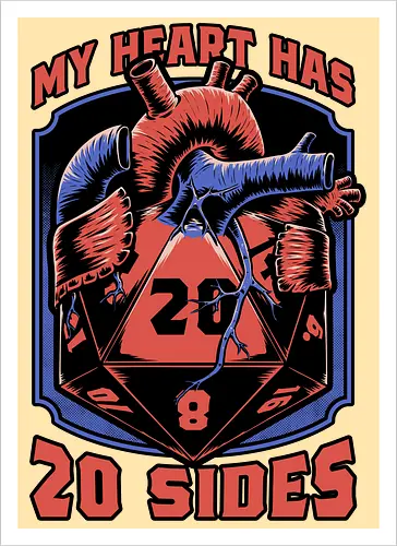 RPG d20 Dice Heart