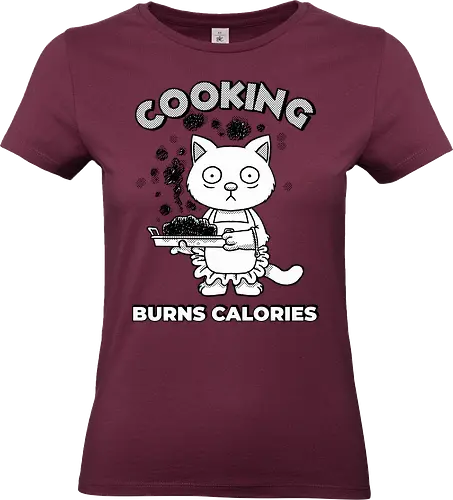 Cooking Burns Calories - Cats, Cooking - Standard T-Shirt (Women)