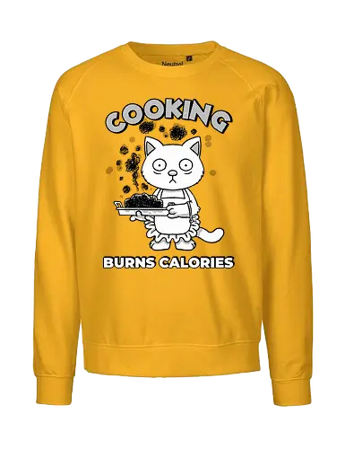 Cooking Burns Calories - Cats, Cooking - Fairtrade Sweatshirt