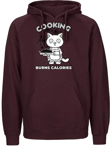 Cooking Burns Calories - Cats, Cooking - Fairtrade Hoodie