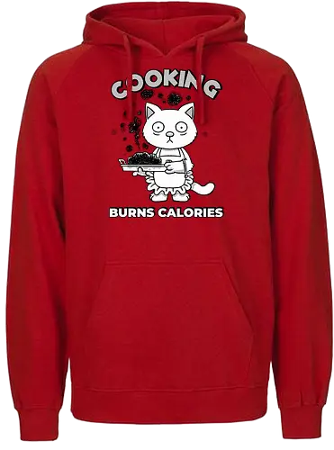 Cooking Burns Calories - Cats, Cooking - Fairtrade Hoodie