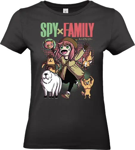 Spy x Family Anya & pets - spy x family, anya forger, anime pets, cute anime duo, kawaii anime, chibi style, family anime, manga anime, anime art - Standard T-Shirt (Women)