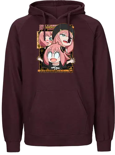 Anya Forger Spy x Family - spy x family, anya forger, chibi anya, kawaii aesthetic, funny anime girl, telepath kid, cute manga style, anime illustration, pastel anime art - Fairtrade Hoodie