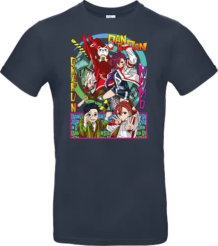 Momo & Okarun - anime art, dandadan, momo ayase, okarun, anime duo, supernatural romance, yokai anime, manga anime, japanese anime - Standard T-Shirt